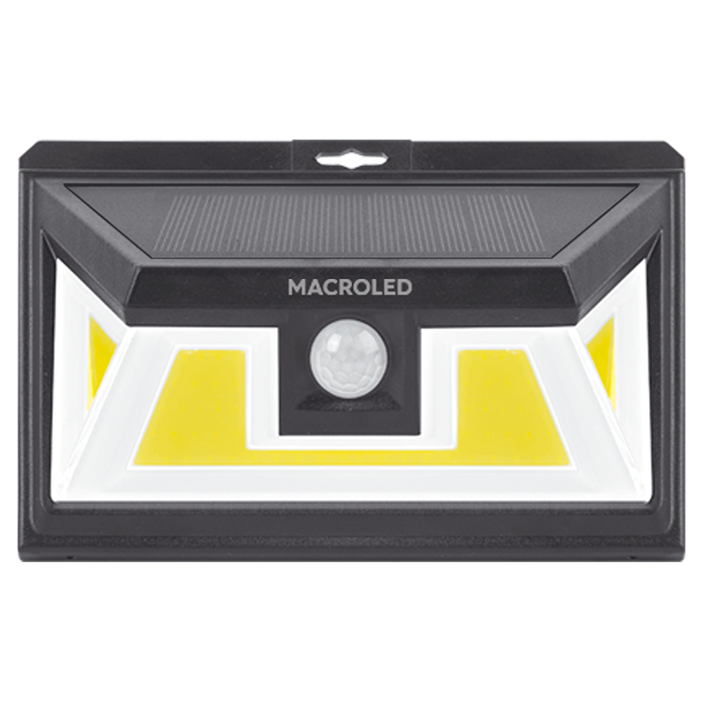 Artefacto Solar de Pared 5 W – Blanco Frío (6500 K), Sensor PIR / Fotocelda – IP65