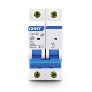 Interruptor automático modular–2 polos (2P)–Curva C–10A–Capacidad de corte 6kA