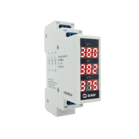 Voltímetro Digital Trifásico 1 Módulo 80–300V – BAW
