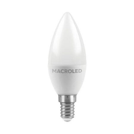 BULBO C37 MACROLED 6W E14 AC180-240V FRIO 6500K