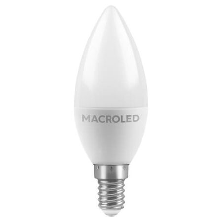 BULBO C37 MACROLED 6W E14 AC180-240V CALIDO 3000K