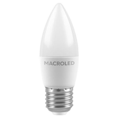 BULBO C37 MACROLED 6W E27 AC180-240V CALIDO 3000K