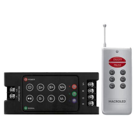 CONTROLADOR RGB RF 360W DC-12/24V BASE CON BOTONERA