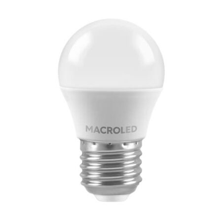 BULBO G45 MACROLED 6W E27 AC180-240V CALIDO 3000K