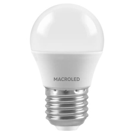 BULBO G45 MACROLED 6W E27 AC180-240V FRIO 6500K