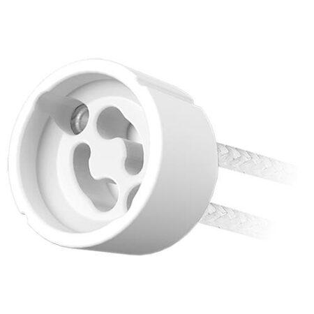 CONECTOR GU10 CERAMICO CON 15CM DE CABLE ENTELADO