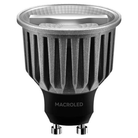 DICROICA MACROLED ALUMINIO GU10 5W TRIAC DIM AC180-260V 24* 2700K