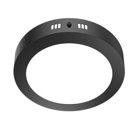 PANEL PLAFON CIRCULAR NEGRO MACROLED 12W AC85-265V FRIO 6000K