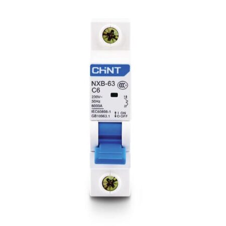 Int. Termomagnético CHINT NXB-63, In:10A, Icn:6kA, Curva C, 1-polo