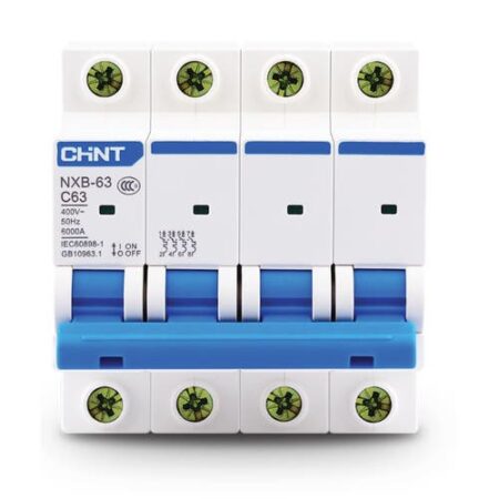 Int. Termomagnético CHINT NXB-63, In:50A, Icn:6kA, Curva C, 4-polos