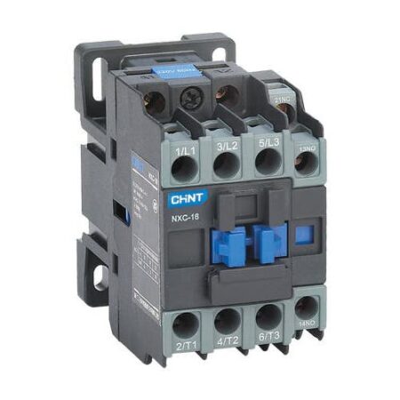 CONTACTOR CHINT NXC-18 - In:18A - 3-POLOS + Aux: 1NA+1NC - Bob: 110VCA