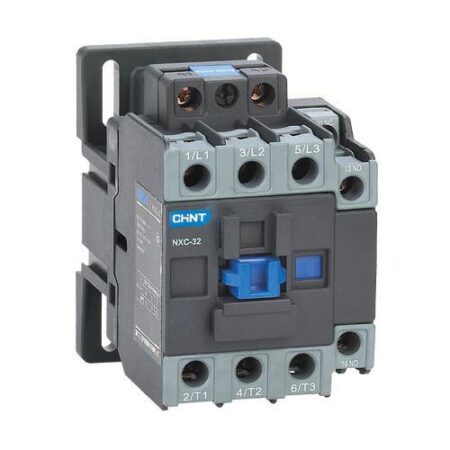 CONTACTOR CHINT NXC-32 - In:32A - 3-POLOS + Aux: 1NA+1NC - Bob: 220VCA