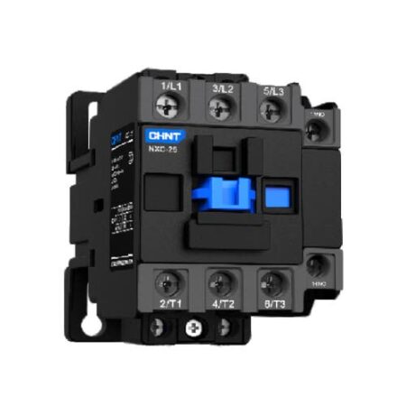 CONTACTOR CHINT NXC-50 - In:50A - 3-POLOS + Aux: 1NA+1NC - Bob: 24VCA