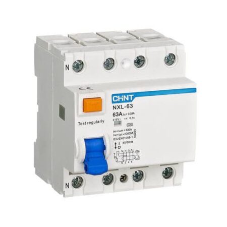 DISYUNTOR TETRAPOLAR CHINT NXL - 63A - 30mA - Clase AC - 6kA