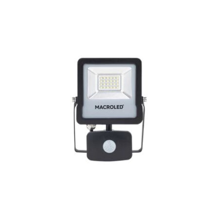 REFLECTOR LED CON SENSOR DE MOVIMIENTO MACROLED PRO 20W AC100-240V CALIDO 3000K