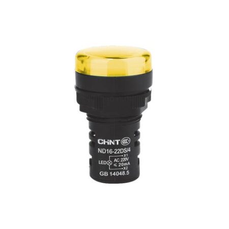 OJO DE BUEY 22 MM COLOR AMARILLO LED CAP 230V CORTO