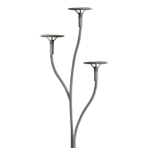 FAROLA CRICULAR FLOR X3 CON COLUMNA DE 7 METROS CIRCULAR FLOR 360 BAEL
