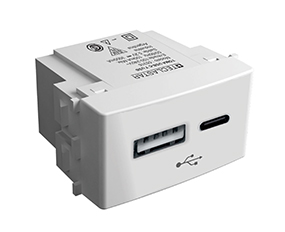 Módulo Puerto USB + USB C 3000 Ma Blanco 45316 - Teclastar