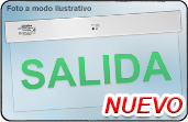 SEÑALIZADOR COMPACTO ILUM. LED, ENC, PERM, con leyenda SALIDA con batería 9905L