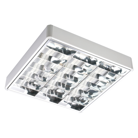 PLAFON GIRS C/LOUVER GRIS 2 X 36 W. COMPLETO - BAEL