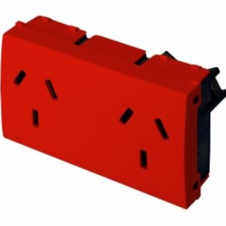 MODULO TOMA DOBLE 3 MODULOS ROJO ESTABILIZADO 10A DUNA 0308507- EXULTT