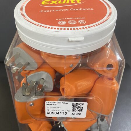 CARAMELERA FICHA MACHO 3P AXIAL NARANJA 60504115 - EXULTT