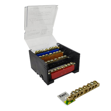 Distribuidor Tetrapolar 125 A Profesional 4 Polos 7 Conexiones - ELENT